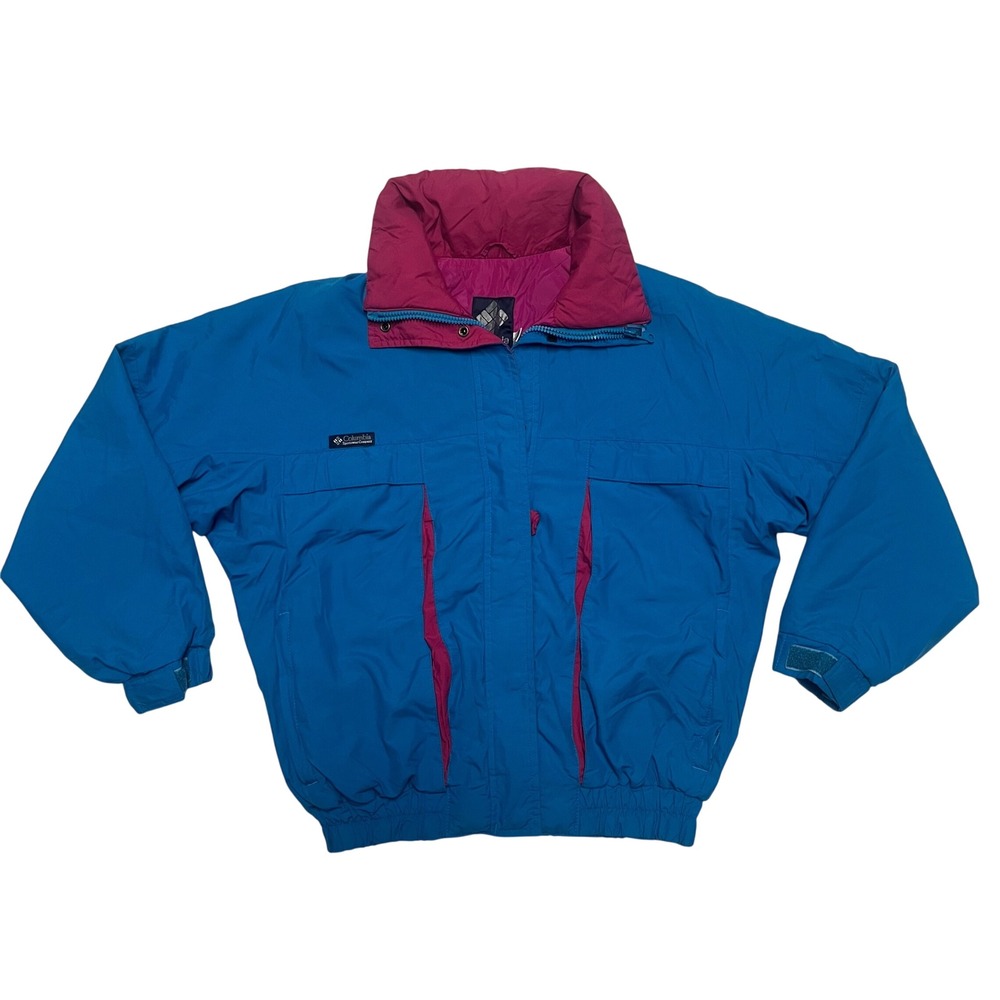 Vintage Columbia Sportswear Ski Jacket Blue Magenta 90s Colorblock M